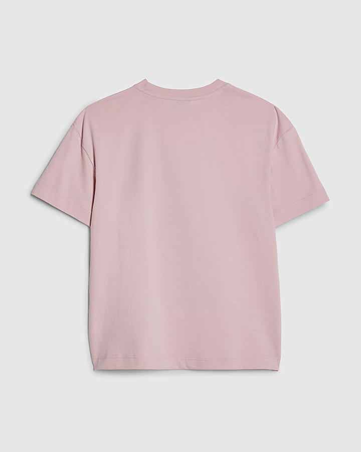 Girls Pink Iconic Monster Energy T-Shirt