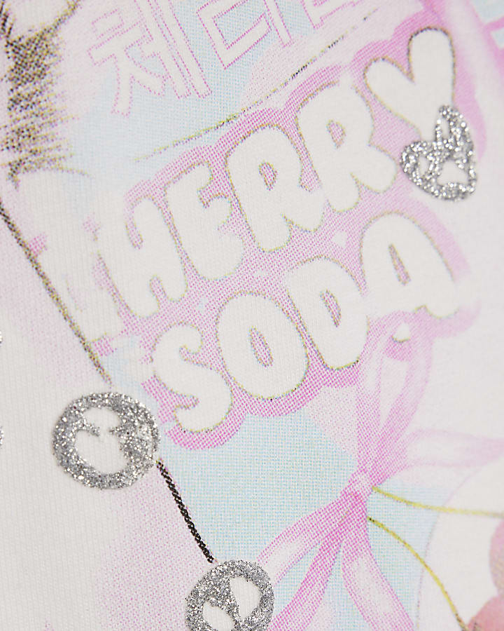 Girls White Cherry Soda T-Shirt