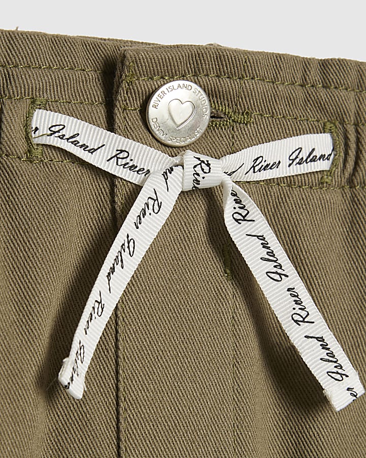 Girls Green Wide Leg Jeans