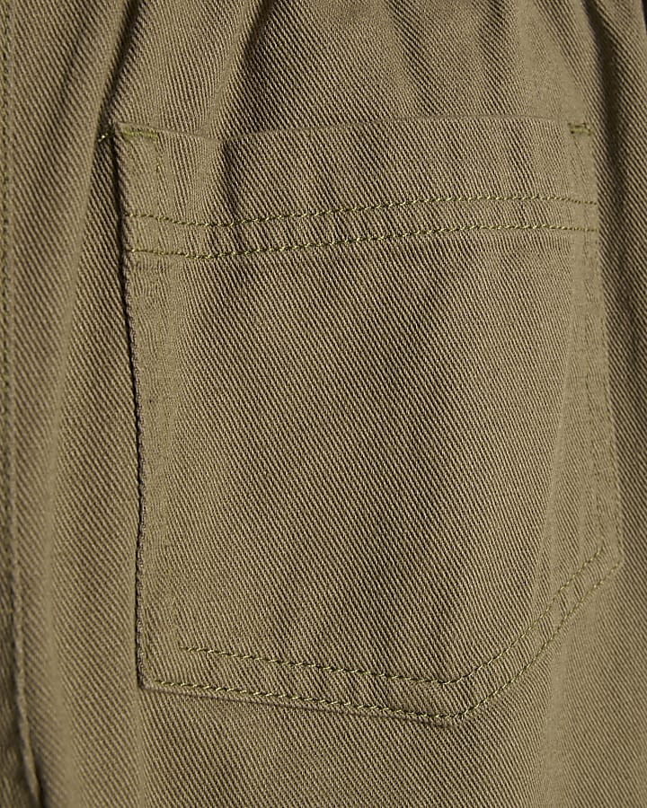 Girls Green Wide Leg Jeans