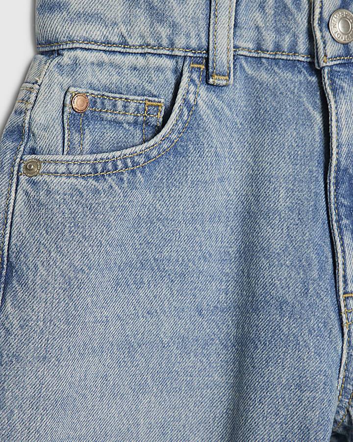 Boys Blue Barrel Leg Jeans