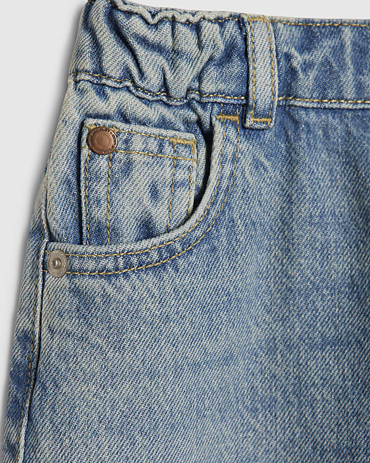 Mini Boys Blue Barrel Leg Jeans