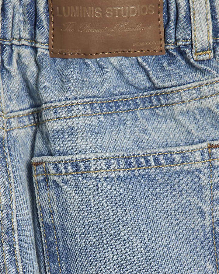 Mini Boys Blue Barrel Leg Jeans