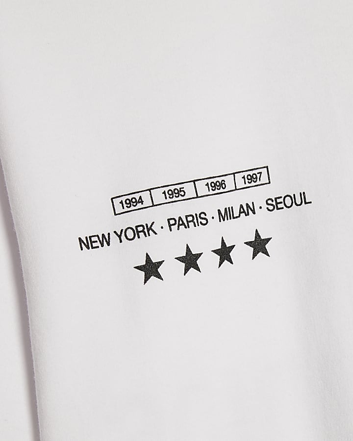 Boys White Autre Studios Bear Print T-Shirt