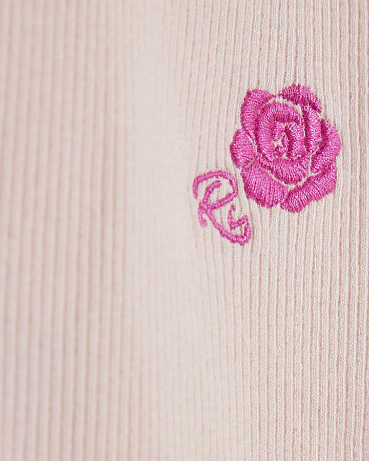 Girls Pink Bow T-shirt and Leggings Set