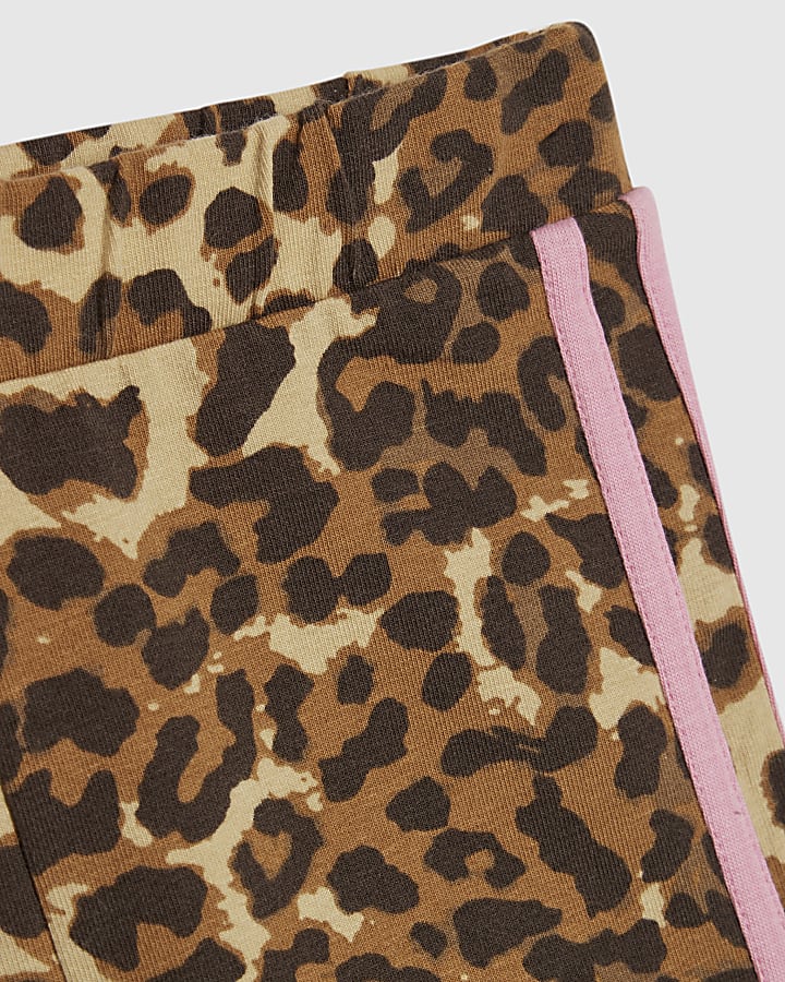 Girls Pink Leopard Print 98 T-ShIrt Set