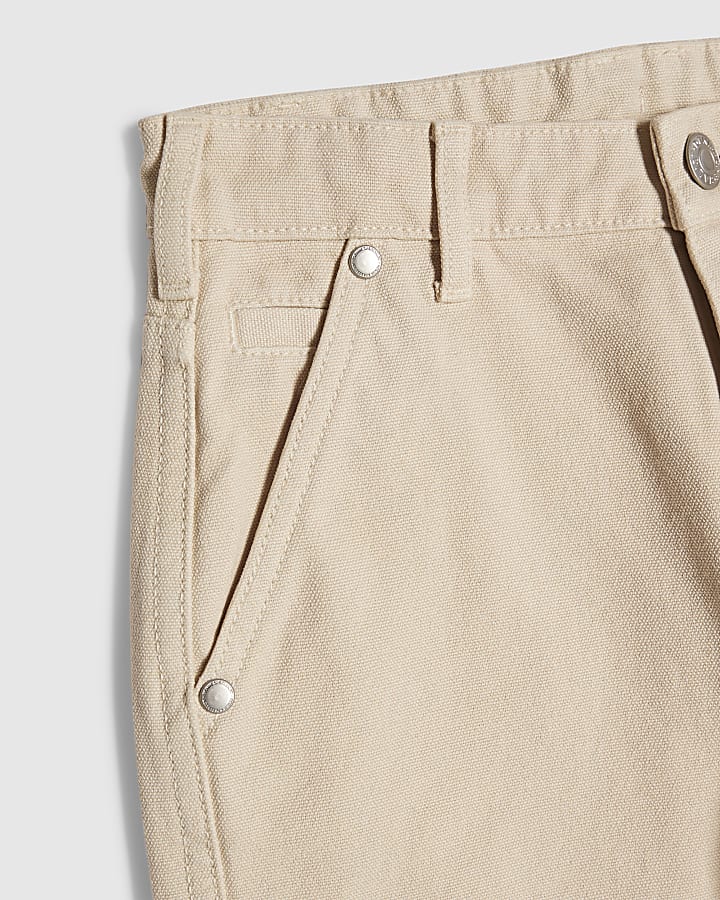 Boys Beige Carpenter Twill Trousers