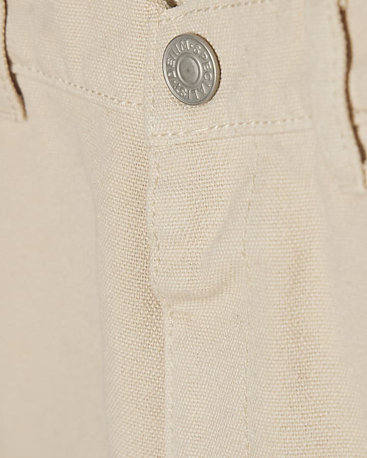 Mini Boys Beige Twill Trousers