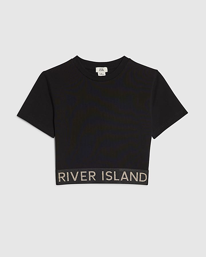 Girls Black Cut Out Top