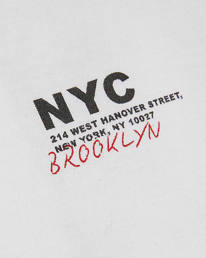 Boys White Photo Dog T-Shirt