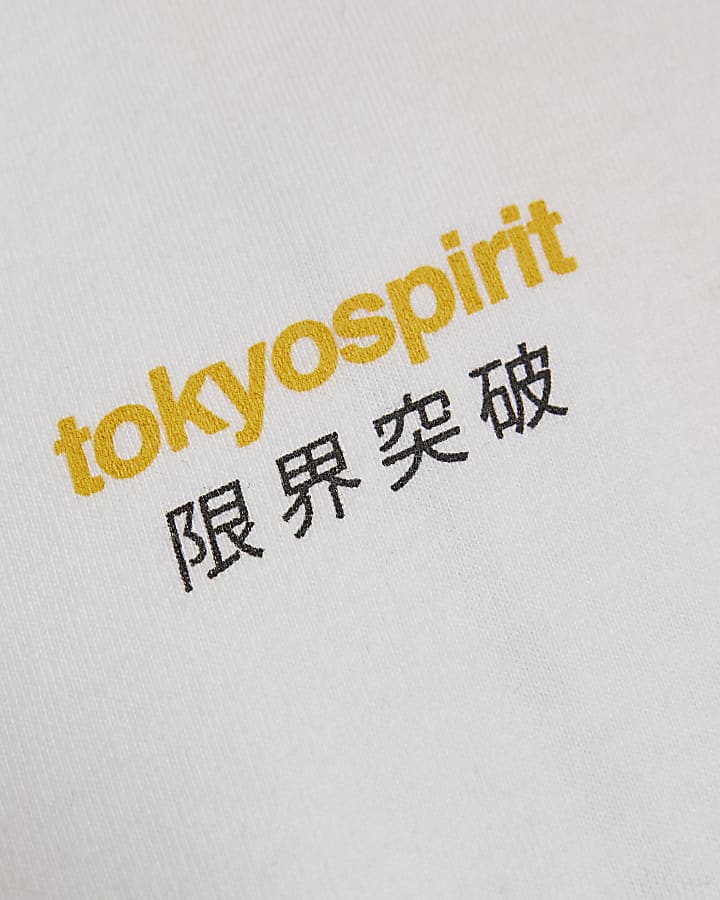 Boys White Tokyo Car T-Shirt