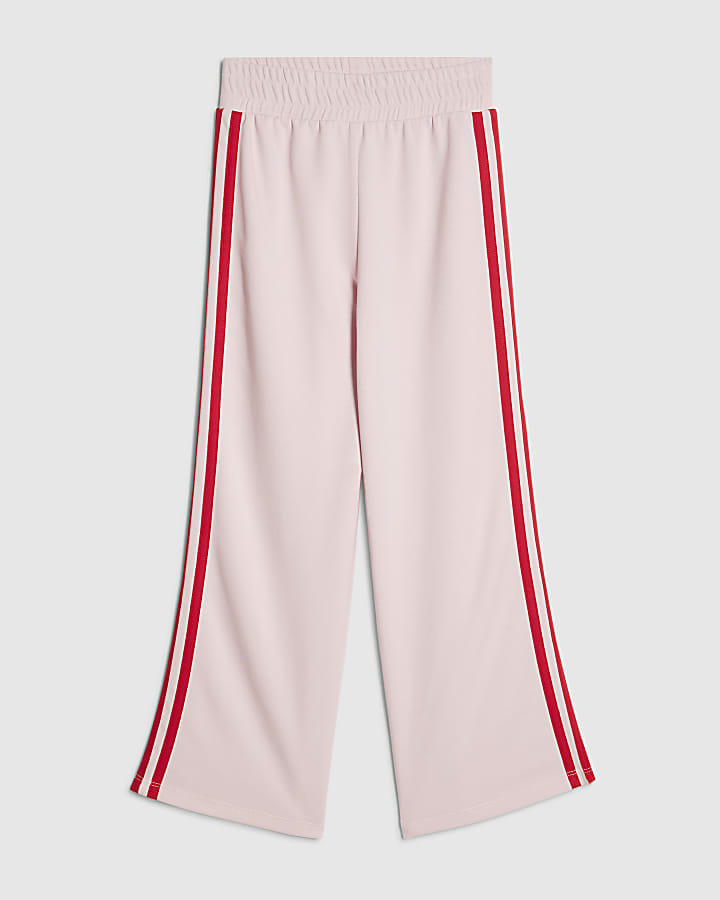 Girls Pink Side Stripe Joggers