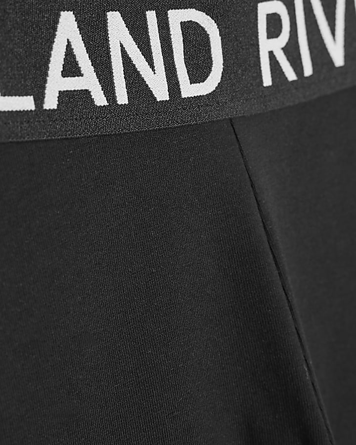 Mini Girls Black RI Waistband Cycle Shorts