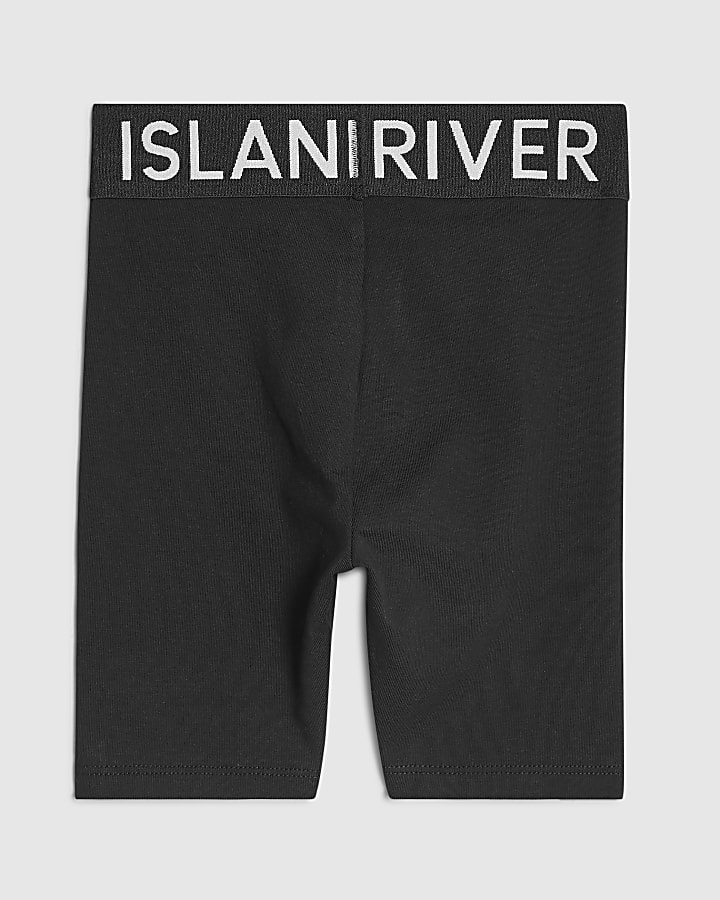 Mini Girls Black RI Waistband Cycle Shorts
