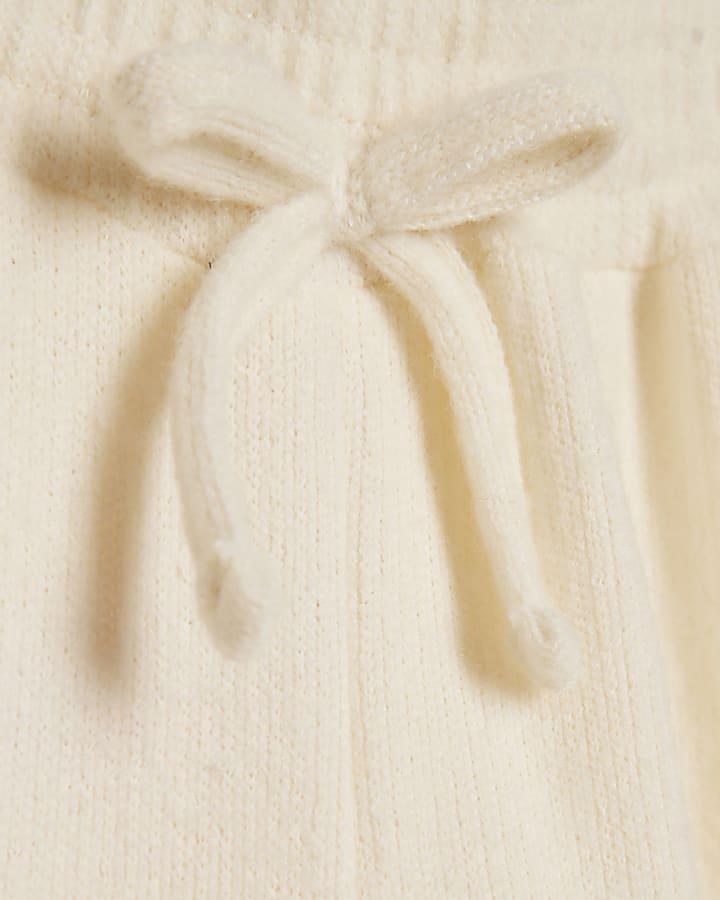 Girls Cream Cosy Joggers