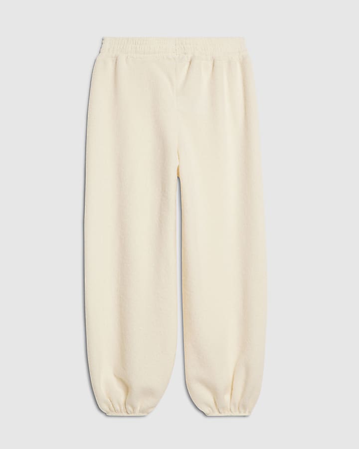 Girls Cream Cosy Joggers