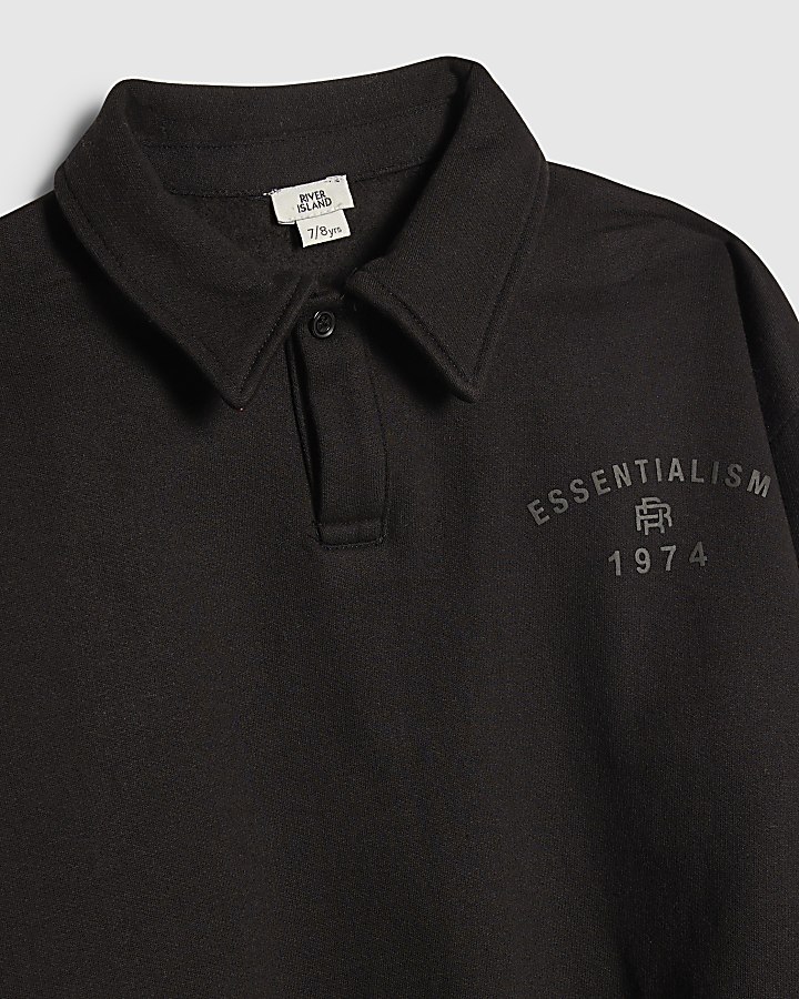 Boys Black Shirt Set