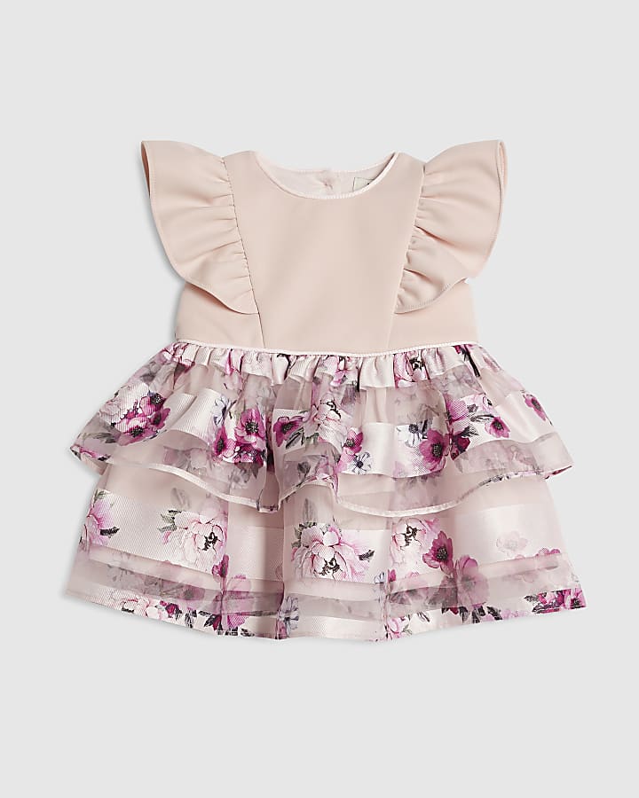 Baby Girls Purple Floral Dress