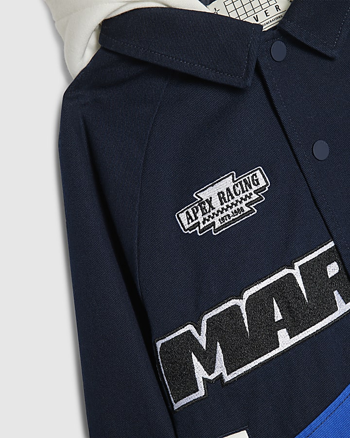 Boys Black Motocross Bomber Jacket