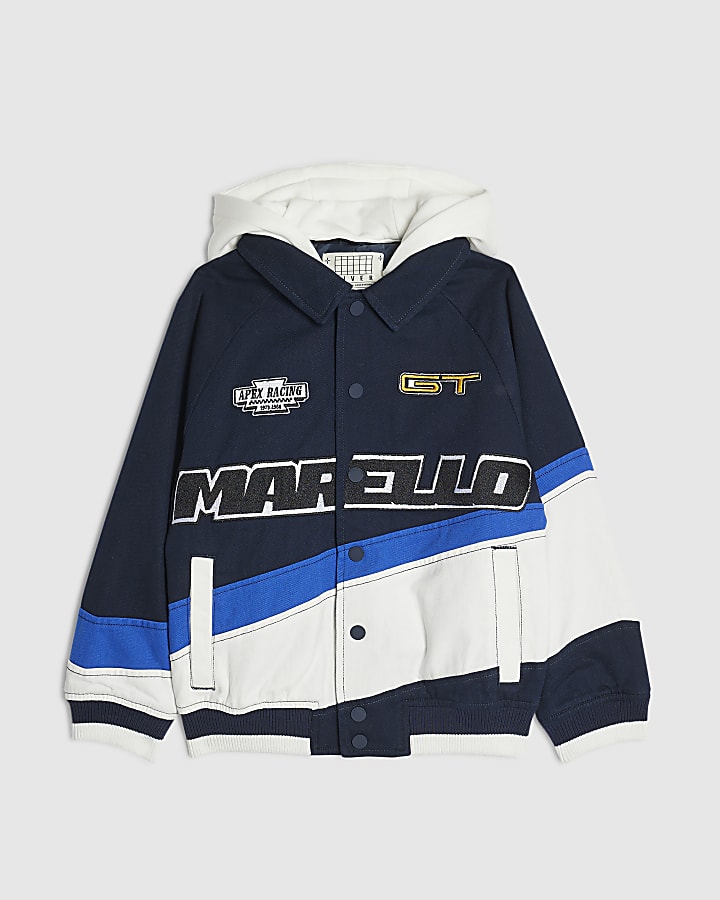 Boys Black Motocross Bomber Jacket