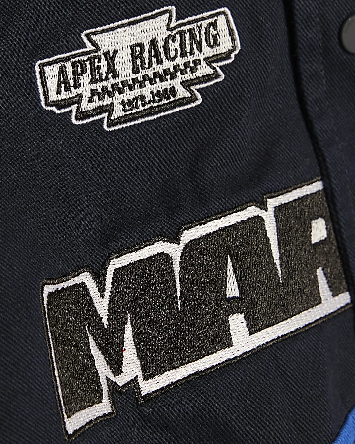 Mini Boys Black Motocross Bomber Jacket