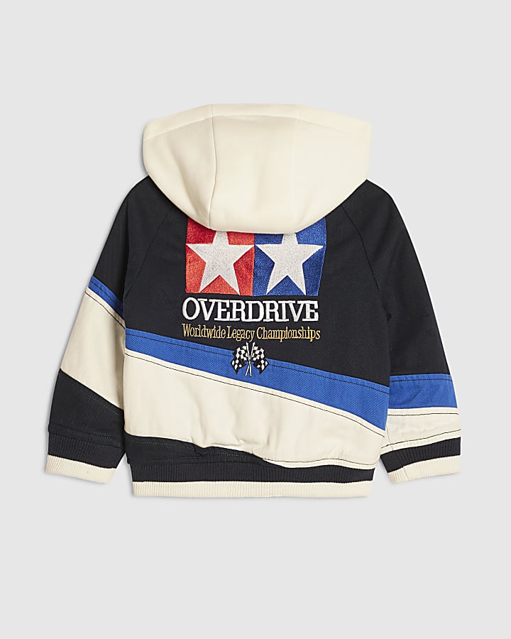Mini Boys Black Motocross Bomber Jacket
