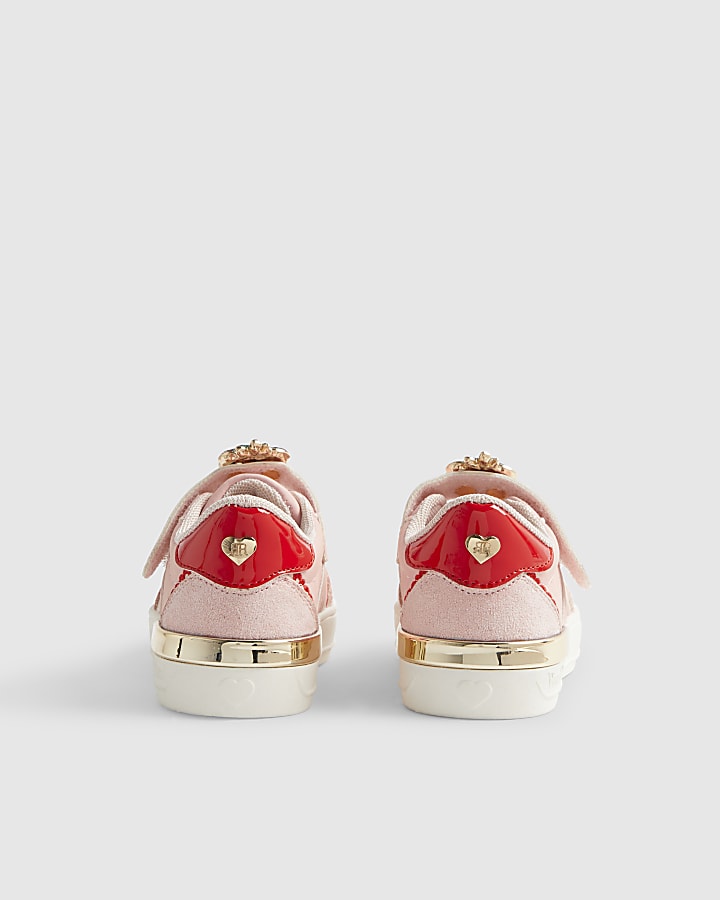 Mini Girls Pink Strawberry Trainers