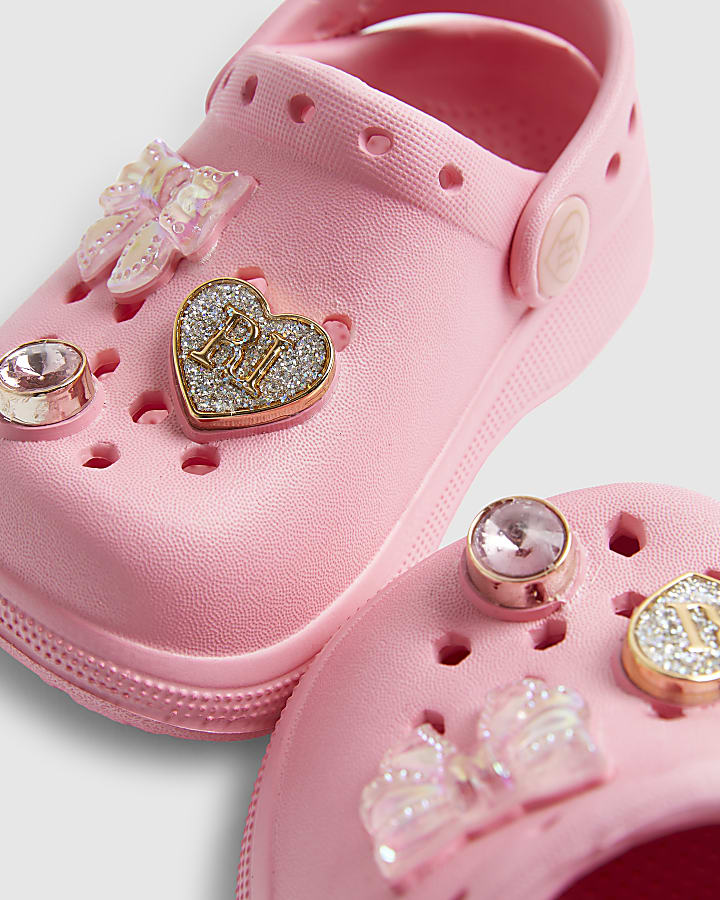 Mini Girls Pink Gem Clogs