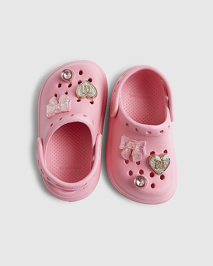 Mini Girls Pink Gem Clogs