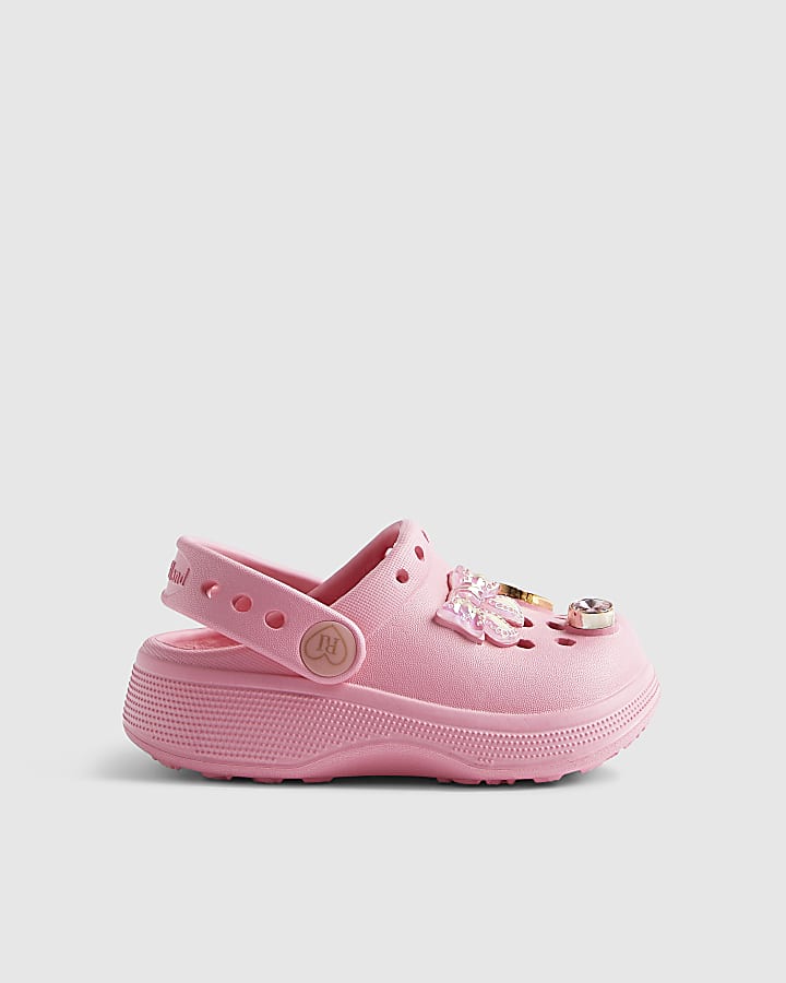 Mini Girls Pink Gem Clogs