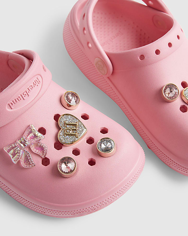 Girls Pink Gem Clog