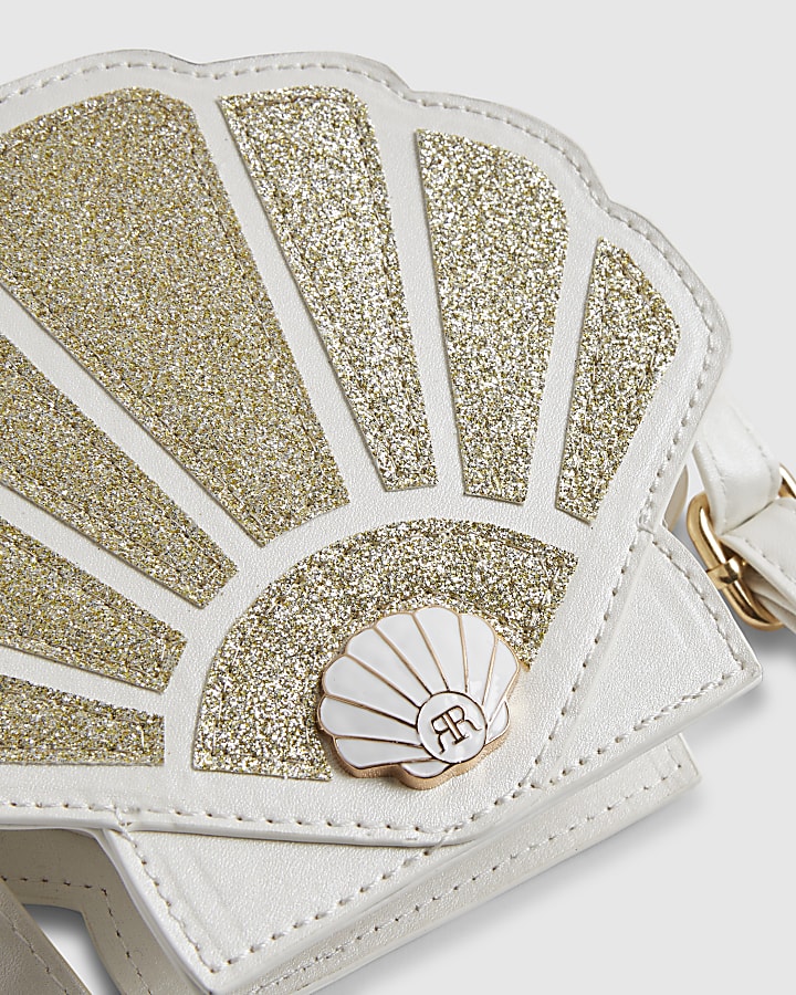 Girls Gold Shell Cross Body Bag