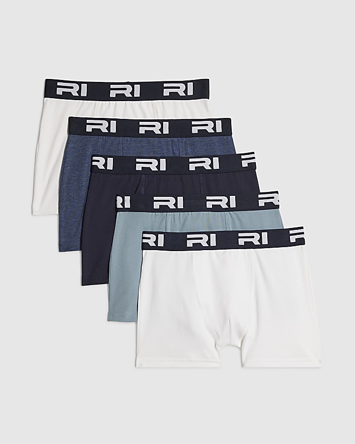 Boys Blue Pack Of 5 Boxers