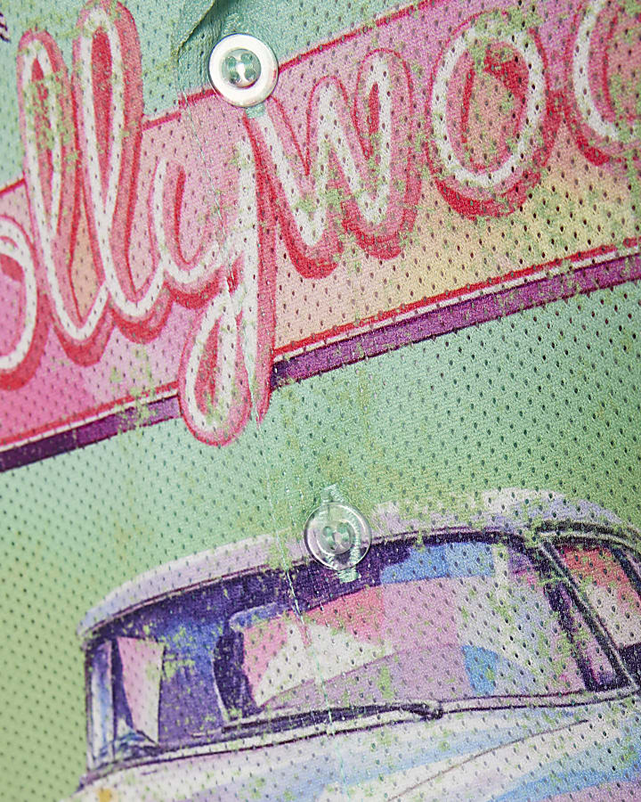 Mini Boys Green Year Zero Mesh Shirt Set