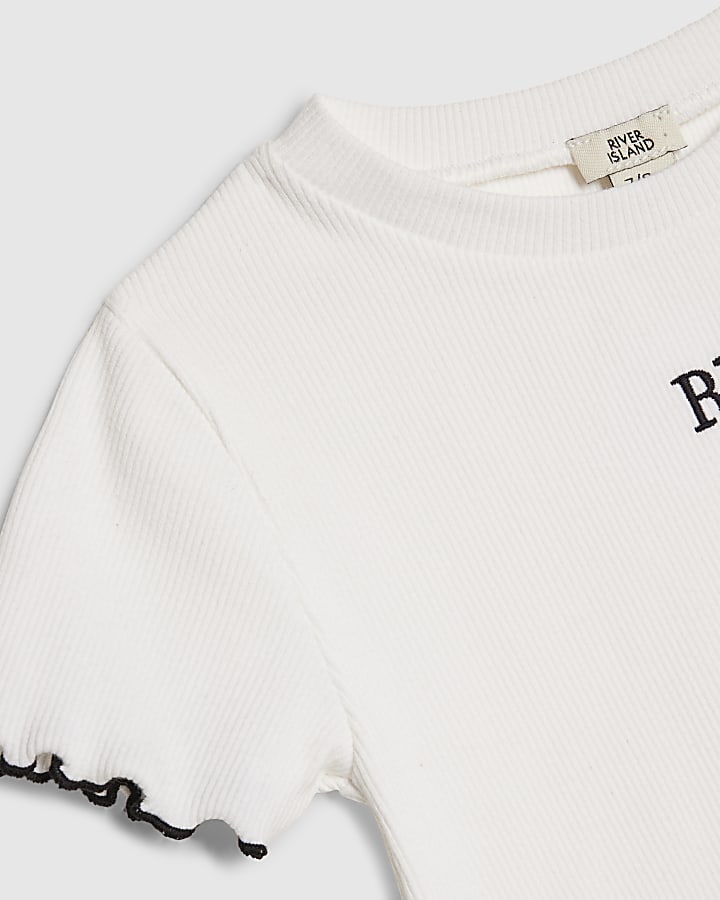 Girls White RI T-Shirt