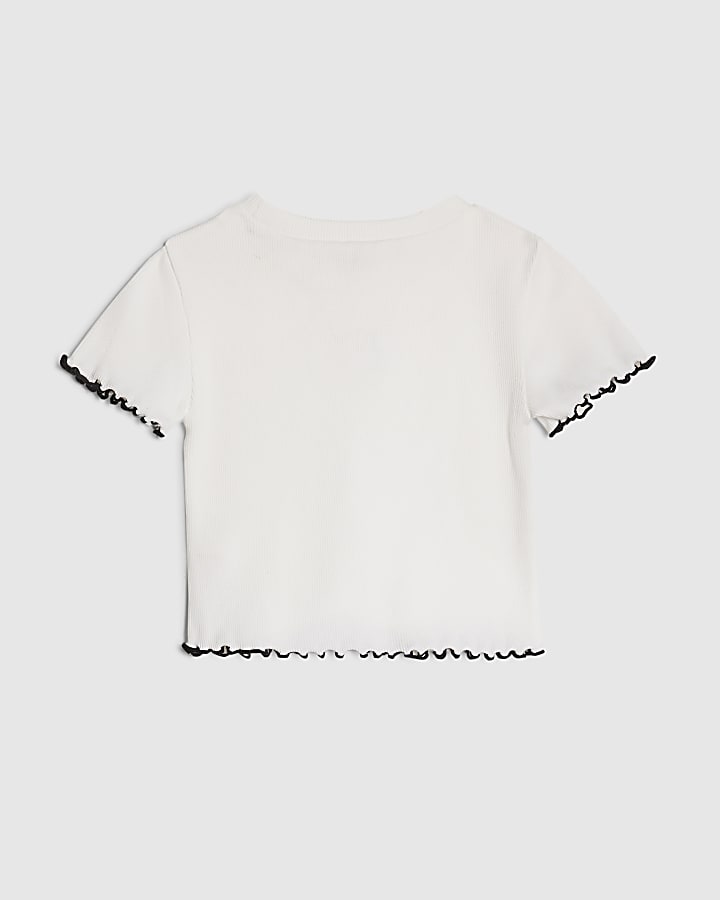 Girls White RI T-Shirt