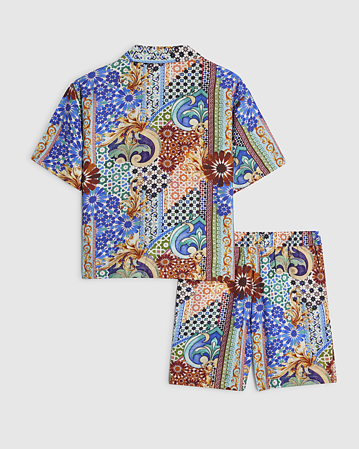 Boys Blue Shirt & Short Set