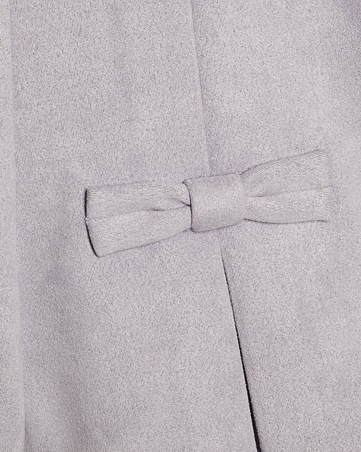 Girls Purple Faux Suede Waistcoat Set