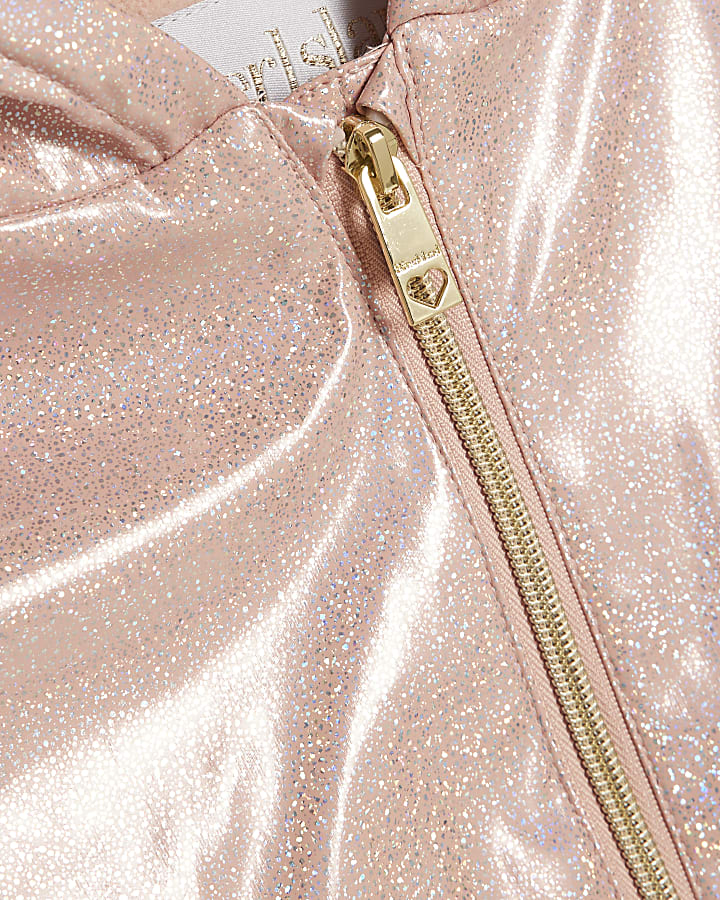 Mini Girls Pink Glitter Rainmac