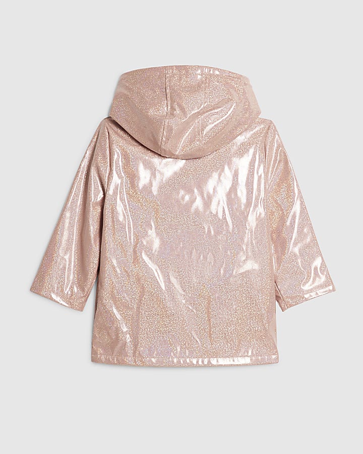 Mini Girls Pink Glitter Rainmac
