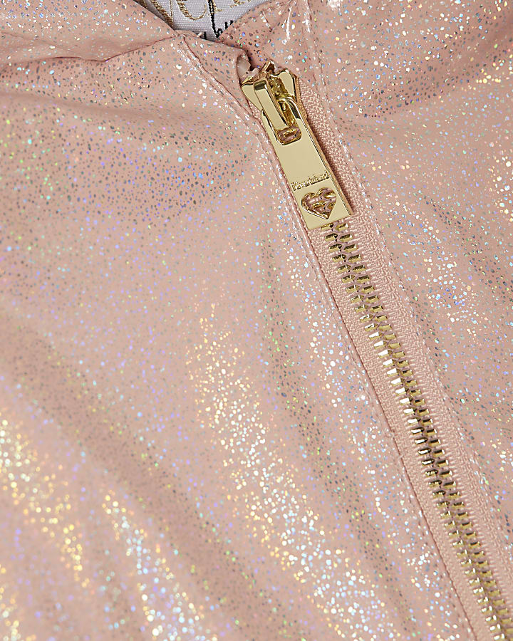 Girls Pink Glitter Rainmac