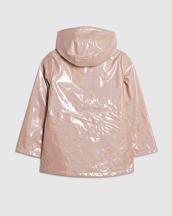Girls Pink Glitter Rainmac