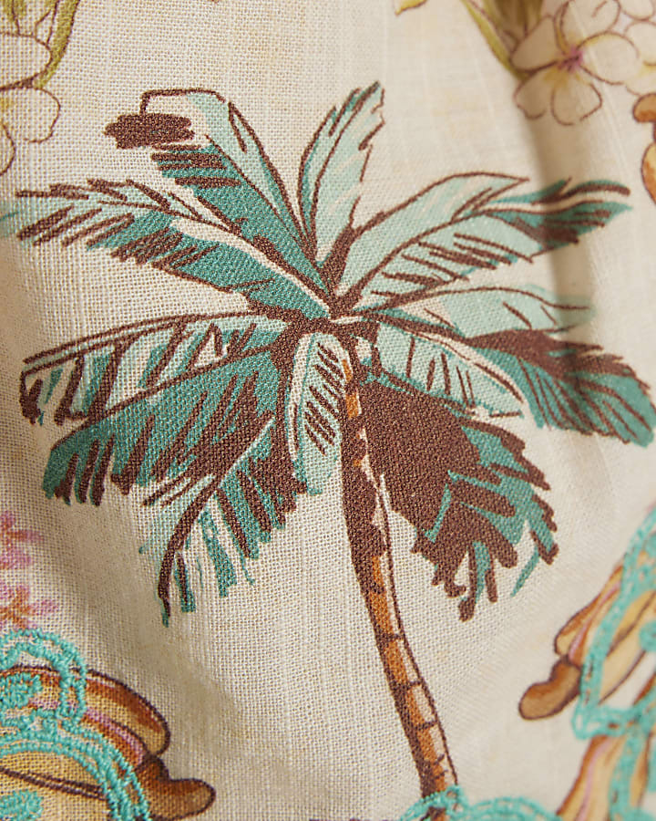 Mini Girls Orange Hanky Hem Top & Short Set