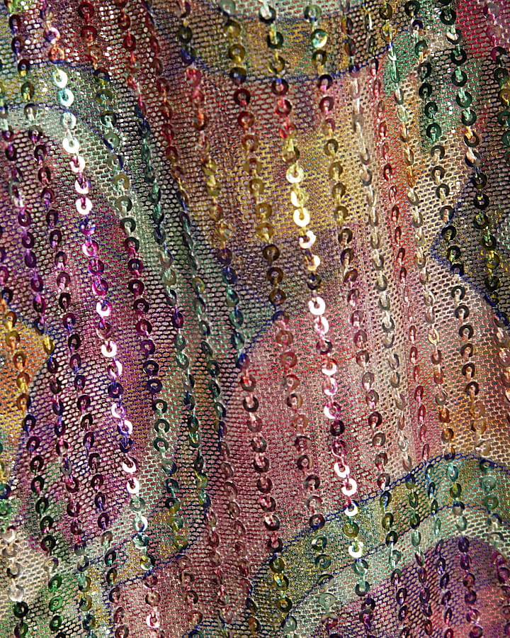 Girls Purple Sequin Trousers