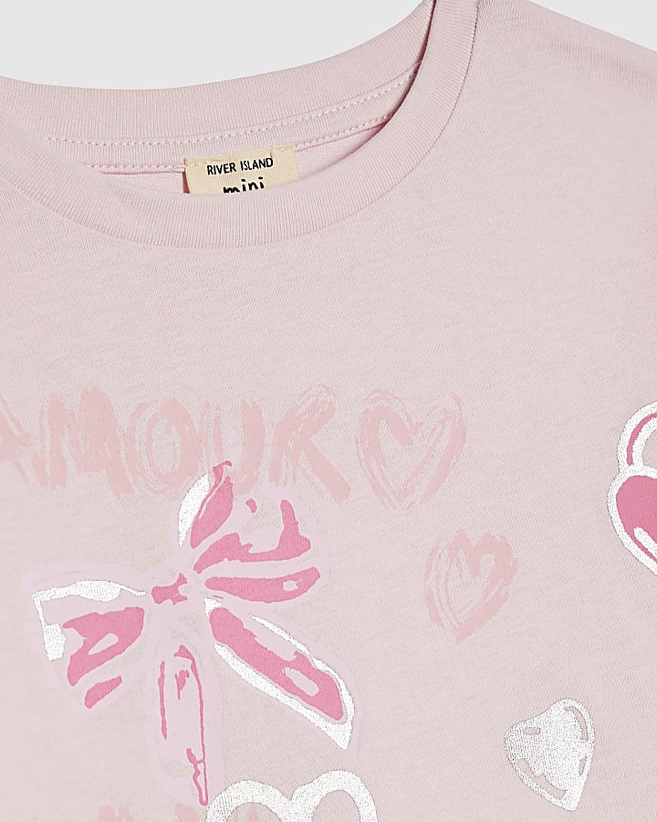Mini Girls Pink Graffiti T-Shirt
