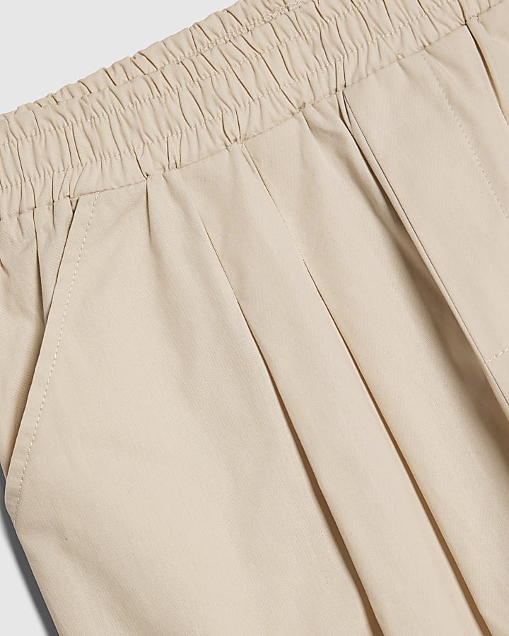 Girls Beige Balloon Trousers