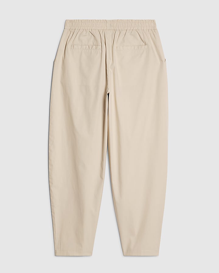 Girls Beige Balloon Trousers