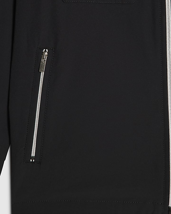 Boys Black Tech Shacket