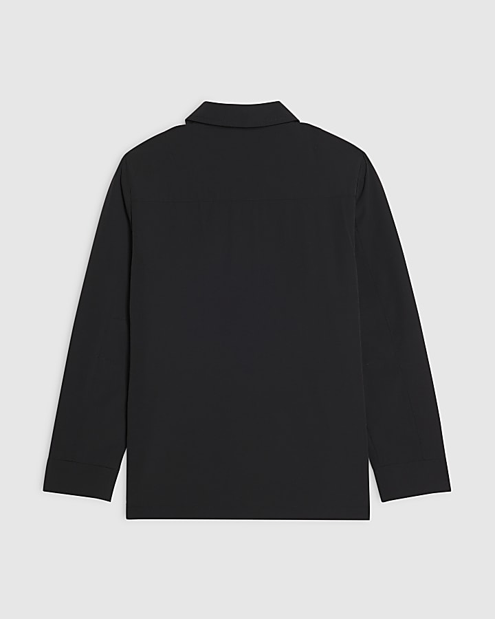 Boys Black Tech Shacket