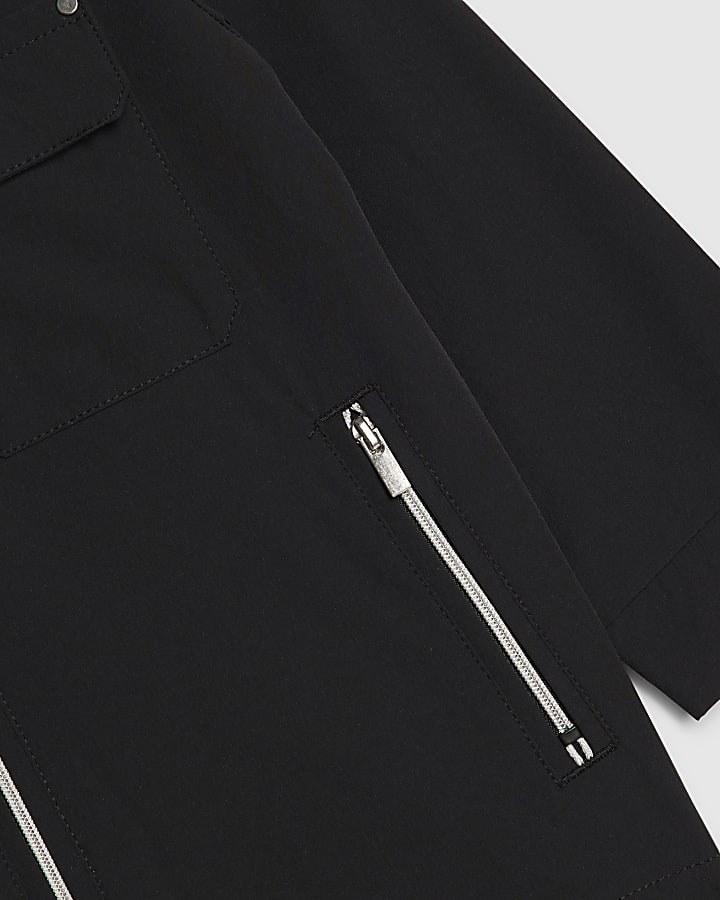 Mini Boys Black Tech Shacket